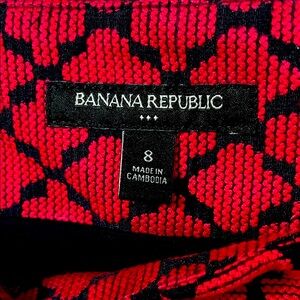 Banana Republic Red and Black Textured Fabric